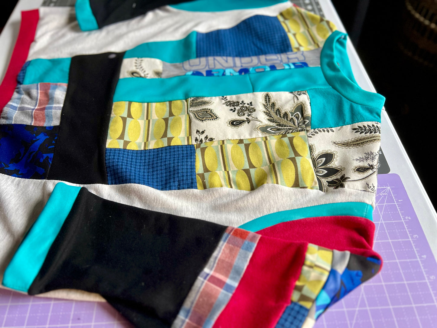Unique Hooded Upcycled Sweatshirt Pocket Boho Streetwear Hoodie Patchwork Sweatshirt Upcycled, Thrifted Clothing for Women - Juliet