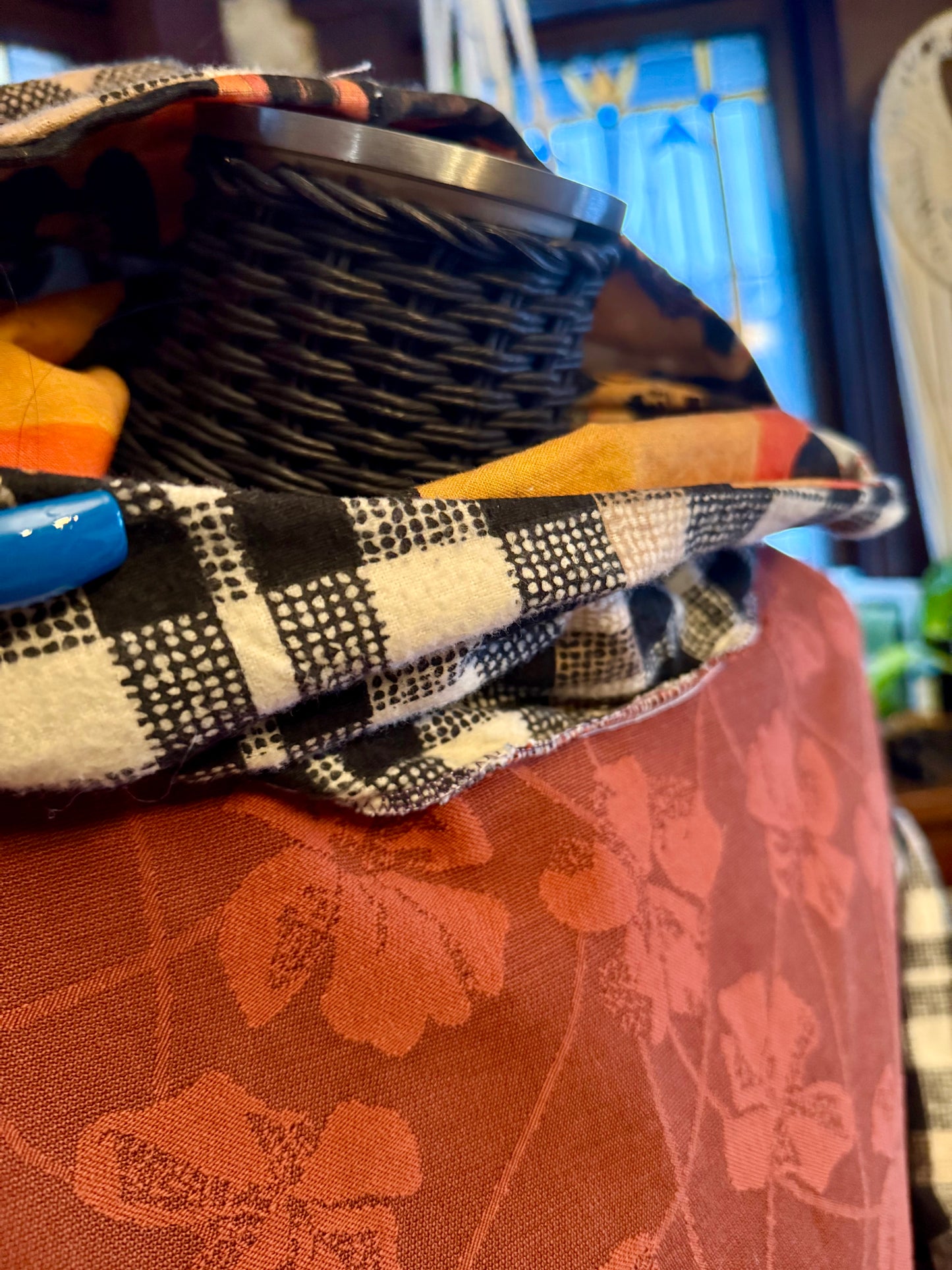Unique Hooded Upcycled Long sleeve Pocket Boho Streetwear Hoodie Patchwork Flannel Upcycled, Thrifted Clothing for Women - Ruth